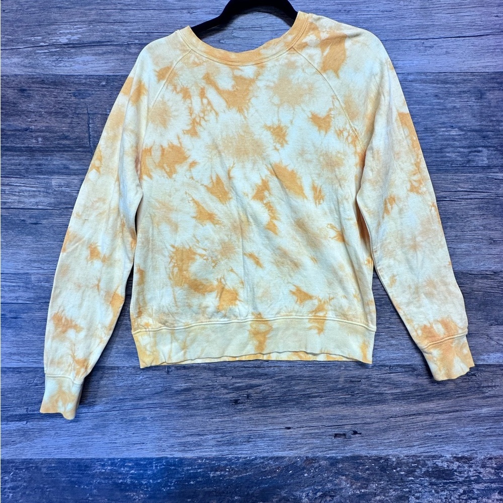 Athleta Cream and Orange‎ Crew Neck Sweater